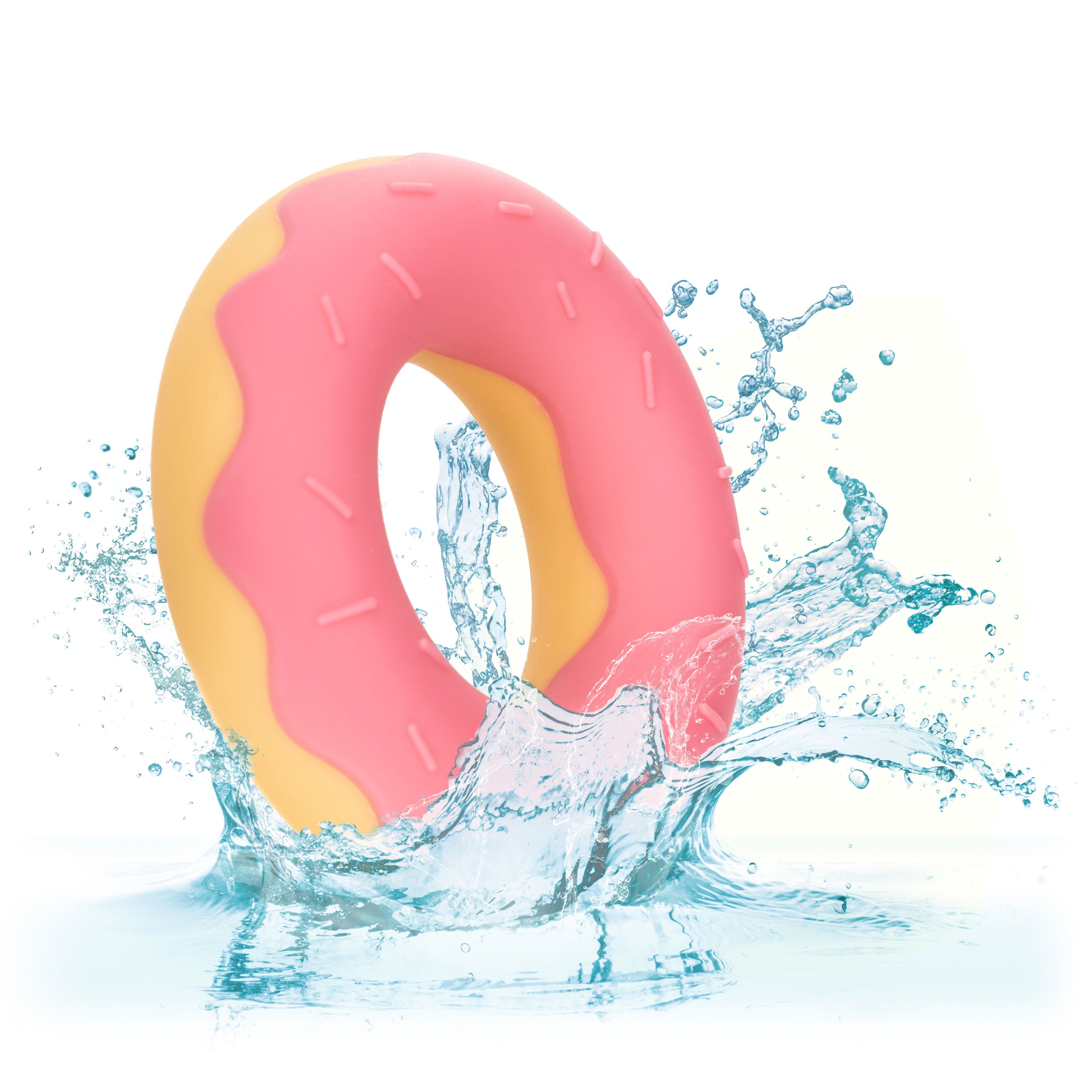 Naughty Bits Dickin Donuts Pink Silicone Donut Cock Ring Premium Stretchy Penis Enhancer COCK RINGS