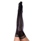 Kixies KAYLEE Grey Shimmer Thigh Highs Size A Grey > Clothes > Hosiery > Stockings