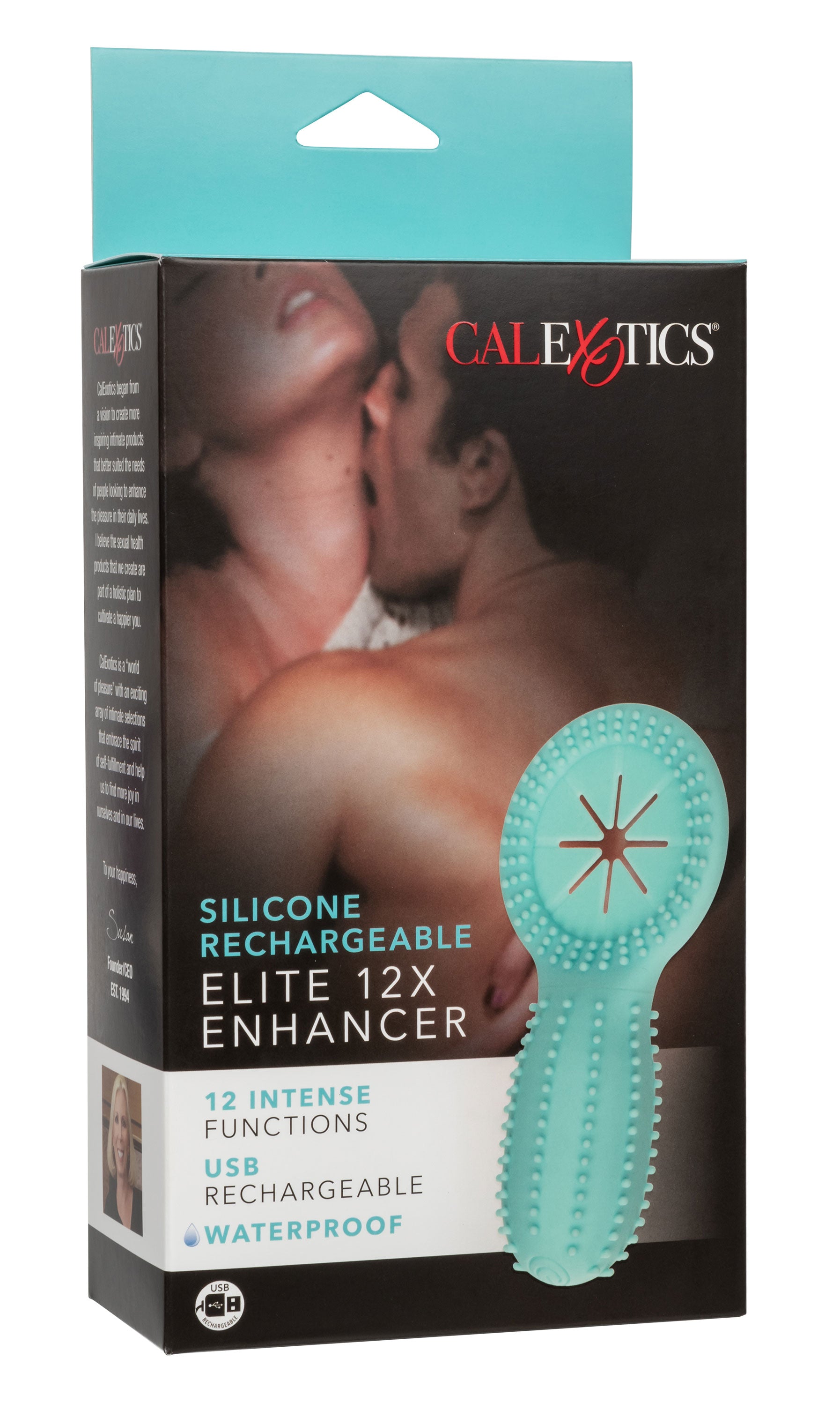 Elite 12X Enhancer – Rechargeable Vibrating Cock Ring with 12 Vibration Settings Green > Cock Ring > Vibrating