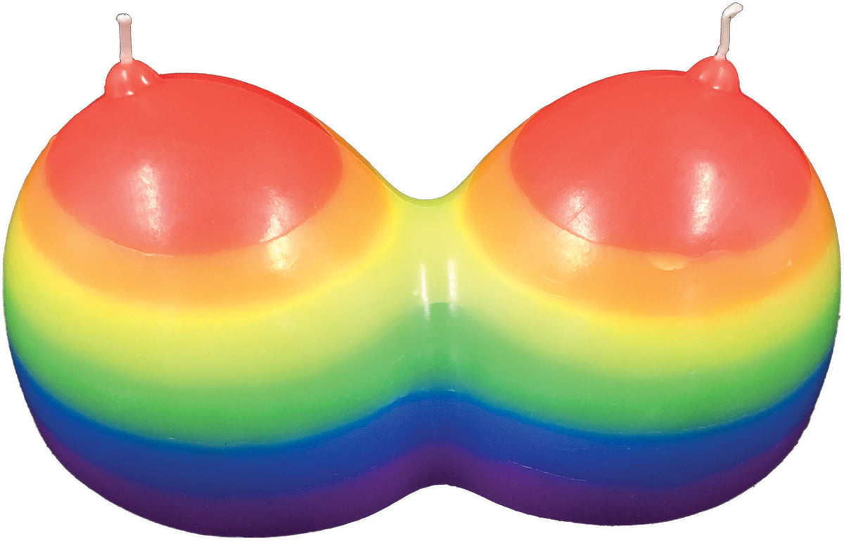 Rainbow Jumbow Boobie Candle – Novelty Candle > Candles > Novelty