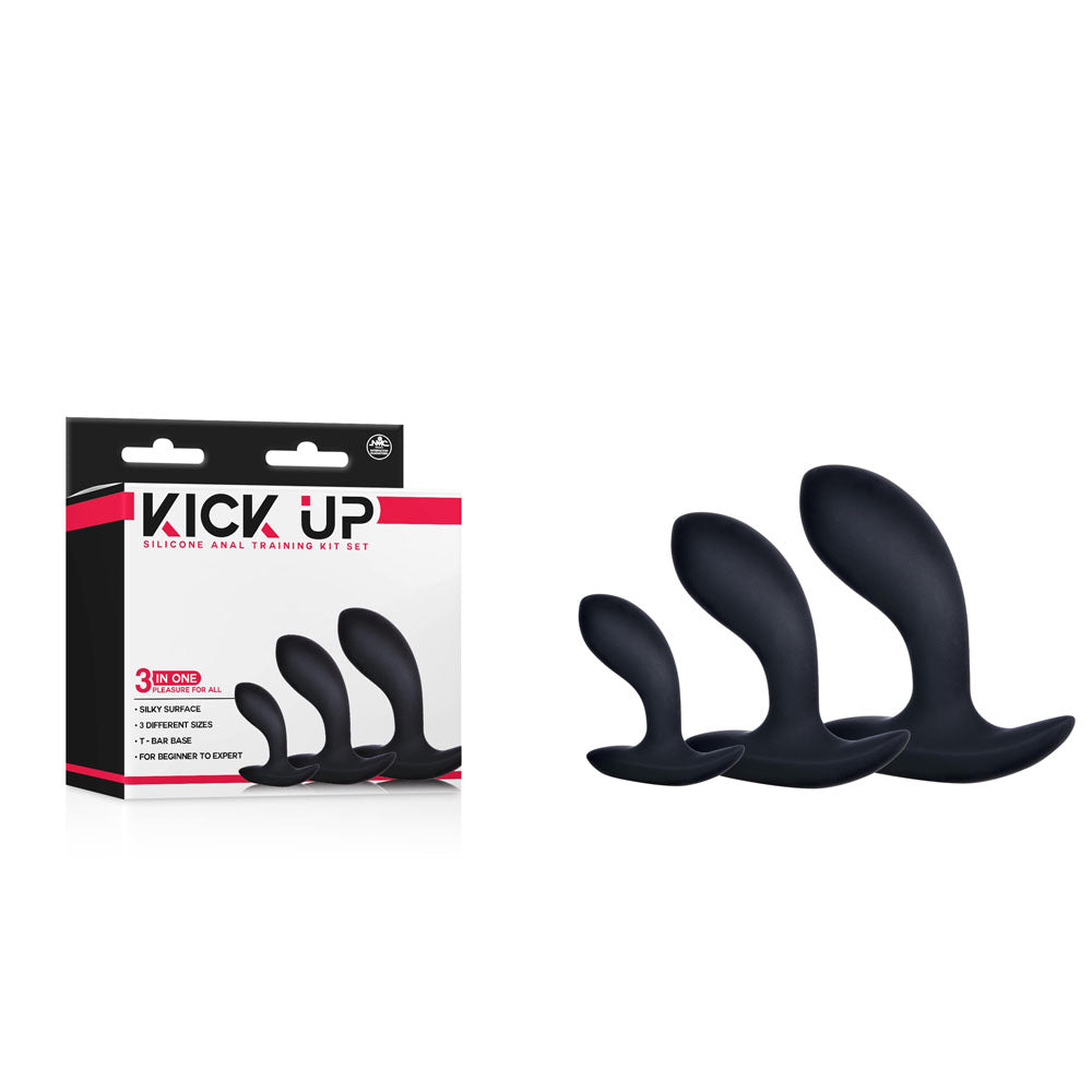 Kick Up Anal Trainer Set - Set of 3 Sizes 5.1cm to 8.9cm > Anal Range > Butt Plug Kits Main image