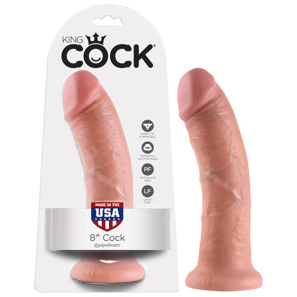 King Cock 8 Inch Realistic Dong 20.3 Centimeters – Realistic Silicone Dong > Dildos > Realistic Dildos