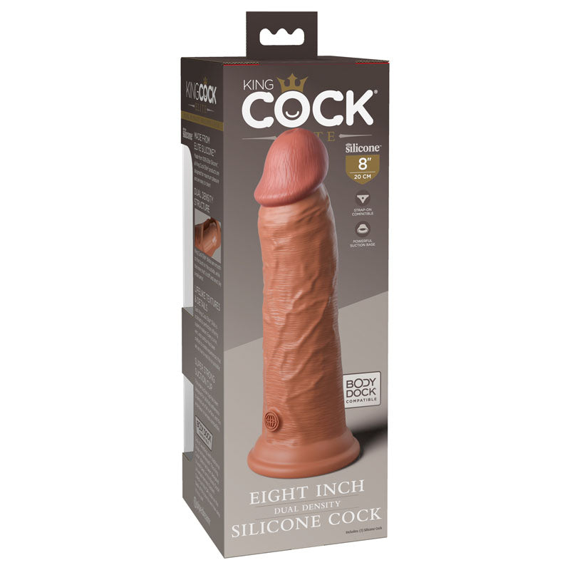 King Cock Elite 8 Inch Dual Density Dildo Tan 20.3 Centimeter Dong Dongs Realistic