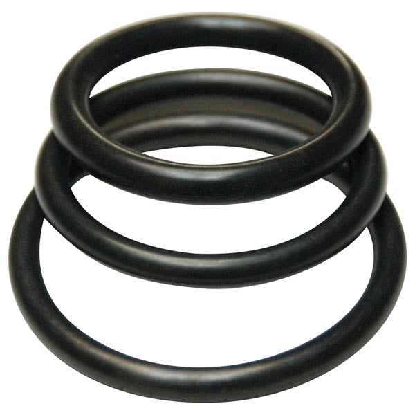 KinkLab Rubber Cock Rings Set of 3 Sizes Comfortable > Cock Ring > Sets