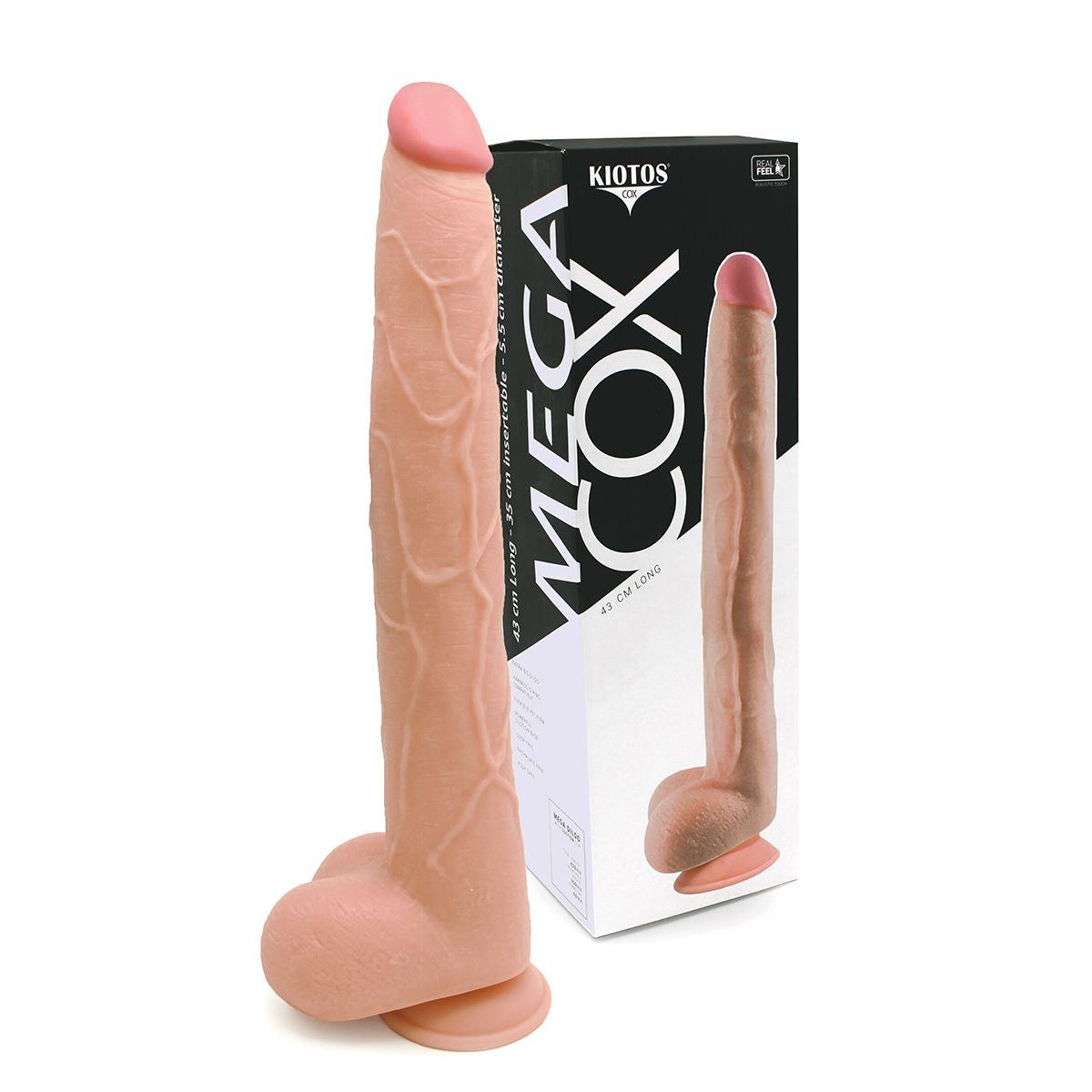 Kiotos Cox Mega Flesh 04 Realistic Suction Cup Dildo 43 cm Long Flesh Color > Dildos > Oversized Toys