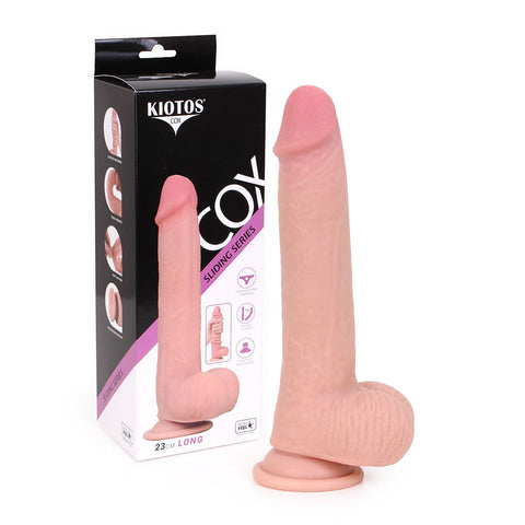 Kiotos Cox Sliding Skin 02 Flesh 23cm Realistic Double Layer Soft Outer Skin with Firm Center Dongs Realistic