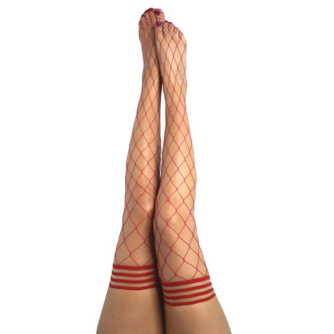 Kixies Claudia Large Diamond Fishnet Thigh Highs Size A Hosiery