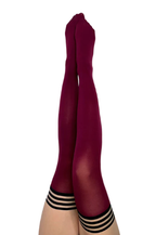 Kixies Heather Cabernet Opaque Thigh-High Tights Size B > Clothes > Hosiery > Stockings
