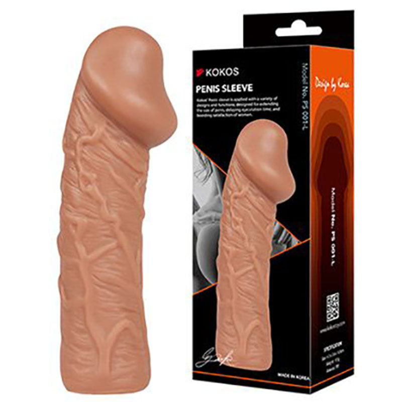 Kokos Penis Sleeve 1 - Large Penis Extension Sleeve 4.3cm Flesh SLEEVES