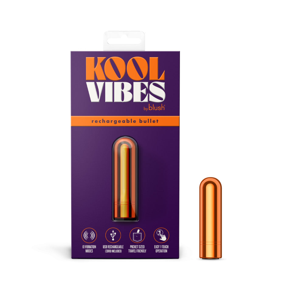 Kool Vibes Mini Bullet in Tangerine Orange > Vibrators > Mini Vibrators Main image