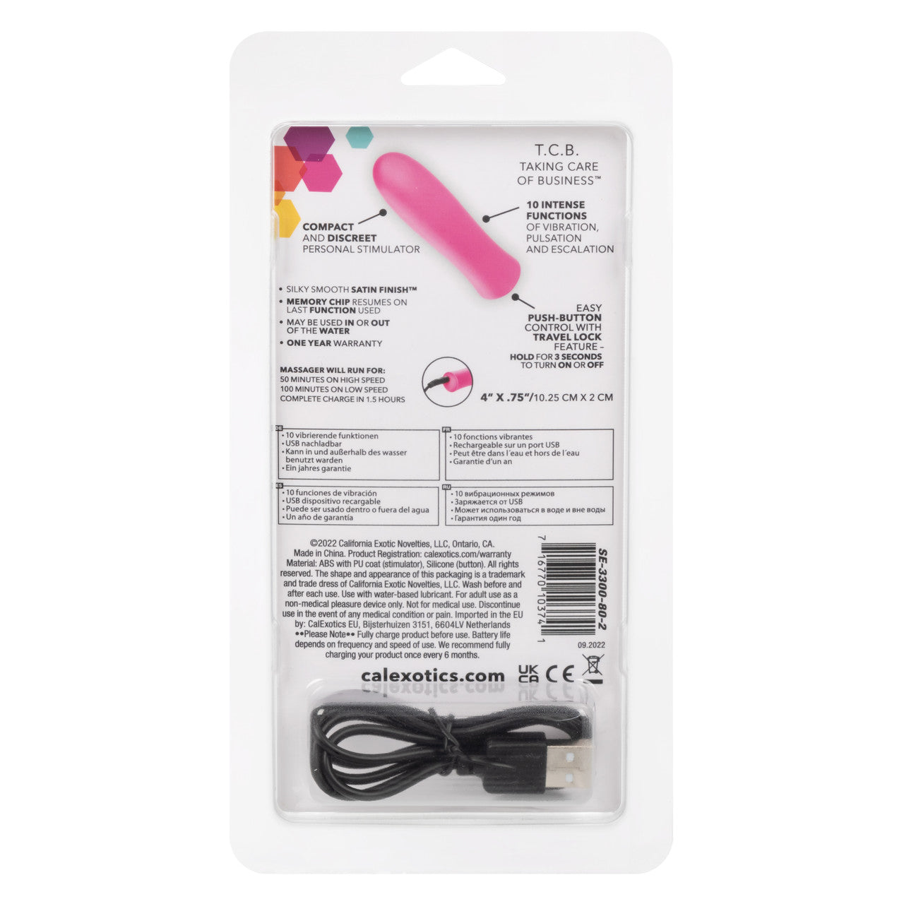 Kyst T.C.B. Taking Care of Business Mini Massager Pink 4-Inch Satin Finish Secondary image