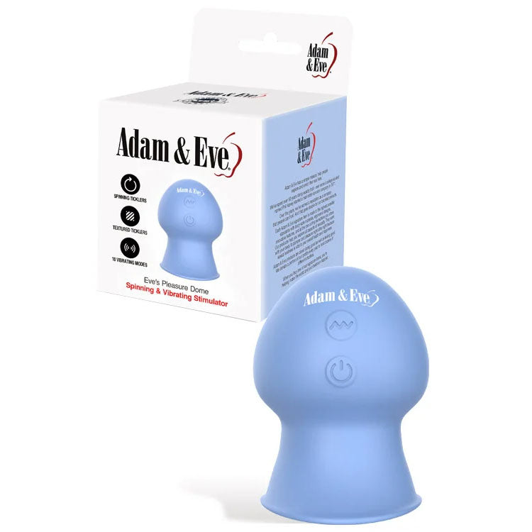 Adam & Eve Pleasure Dome - USB Rechargeable Spinning Vibrator Blue > Sex Toys For Ladies > Clitoral Vibrators and Stimulators