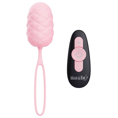 Adam & Eve Pillow Talk Egg – USB Rechargeable Wireless Remote-Controlled Vibrating Egg Pink BULLETS & EGGS
