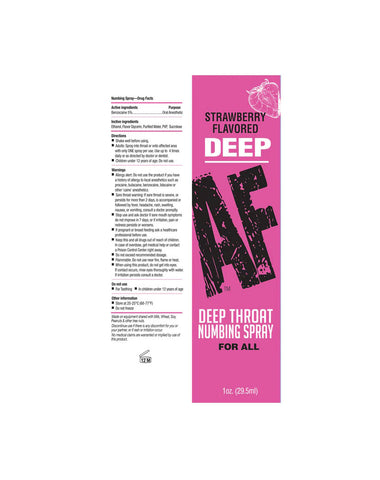 Deep AF (Strawberry) – Flavored Oral Desensitizer Spray 29 ml ENHANCERS