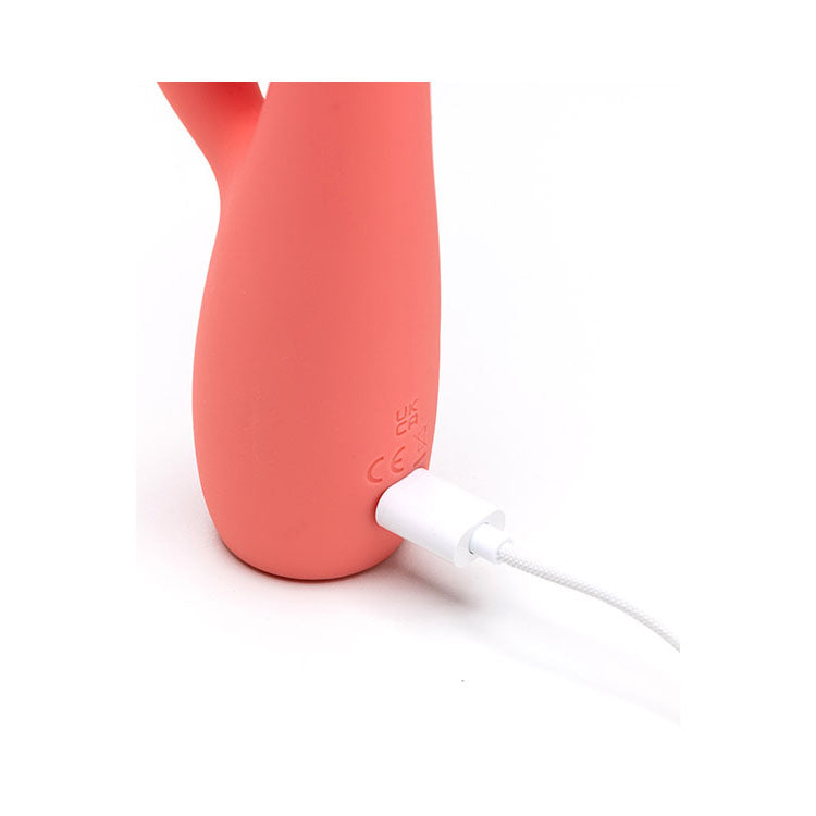 Adam & Eve Groovy Glow-Ups Curvie – USB Rechargeable 17.8 cm Rabbit Vibrator > Vibrators > Ladies > Rabbit