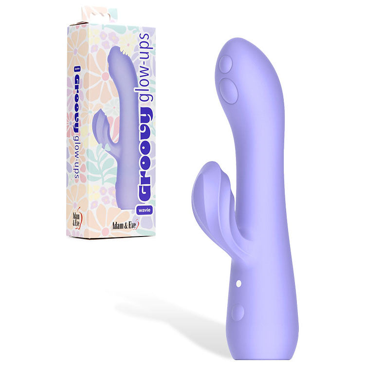 Adam & Eve Wavie – USB Rechargeable 16.5 cm Rabbit Vibrator Purple > Vibrators > Ladies > Rabbit Main image