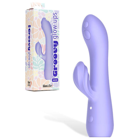 Adam & Eve Wavie – USB Rechargeable 16.5 cm Rabbit Vibrator Purple > Vibrators > Ladies > Rabbit