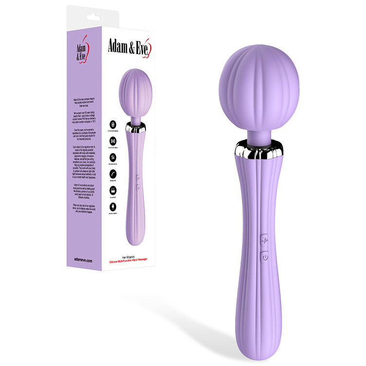 Adam & Eve Her Majesty – USB Rechargeable 29 cm Vibrating Massager Wand Purple > Sex Toys > Massage Wands Main image