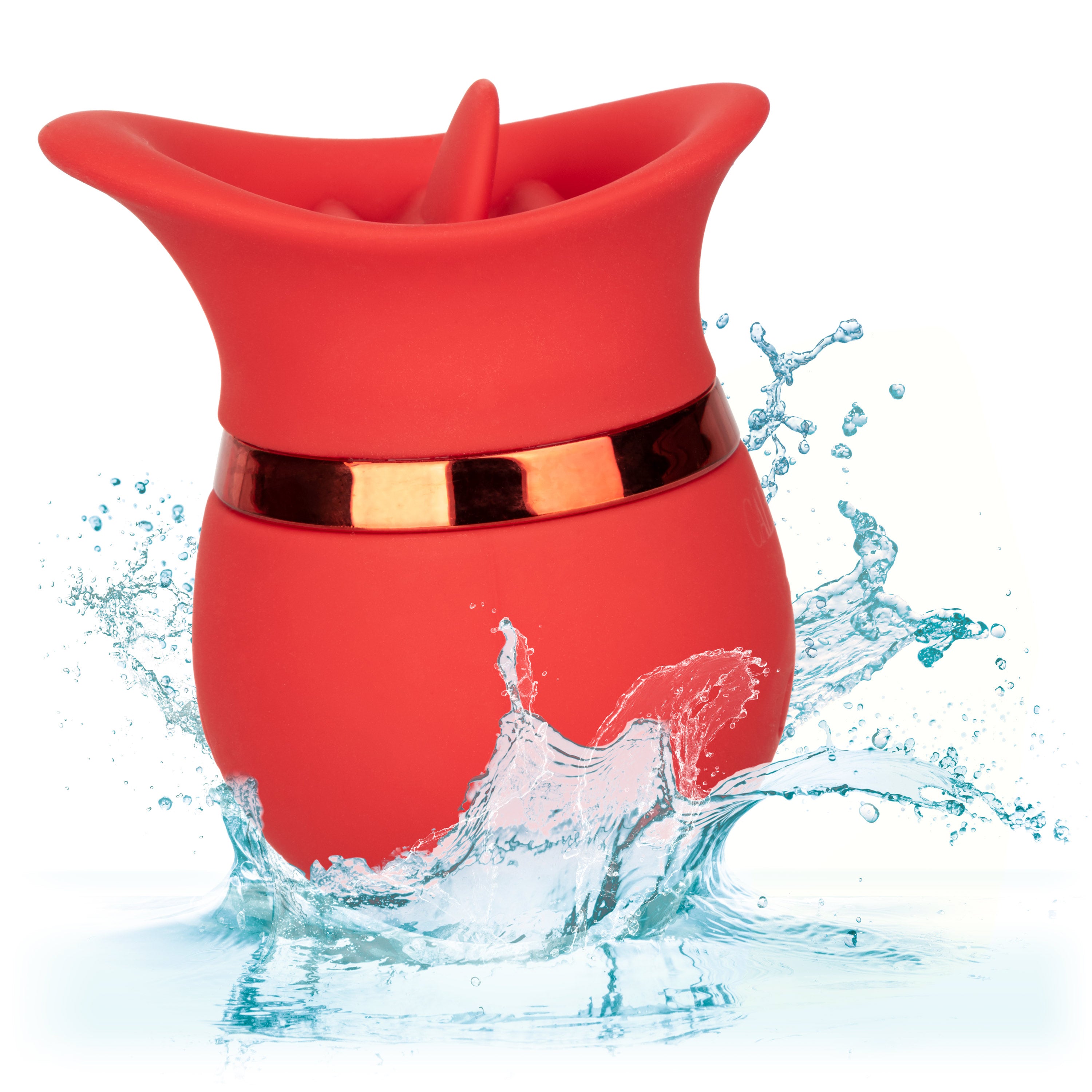 French Kiss Sweet Talker Red Compact Rechargeable Silicone Massager with 12 Vibration Functions Finger Stimulator