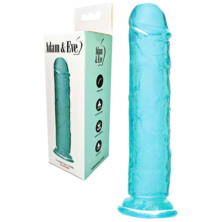Adam & Eve Crystal Gem – Textured Shaft 19.8 Cm Dildo Green > Dildos > Realistic Dildos