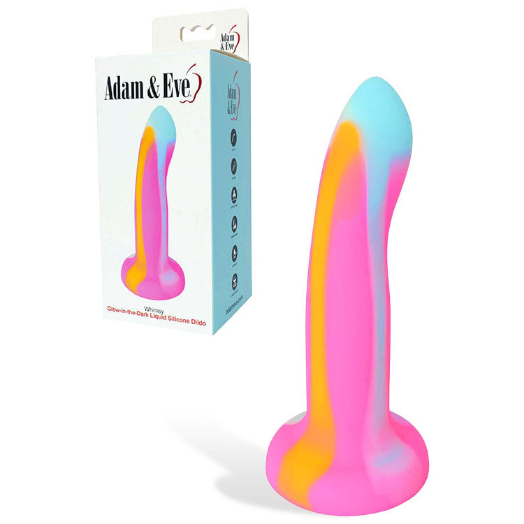 Adam & Eve Whimsy Glow in the Dark 16.5 cm Dildo Coloured > Dildos > Neutral Dildos
