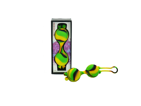 Colourful Camo Lana Kegel Ball Yellow with Soft Silicone Body Safe Material Default Title > Sex Toys For Ladies > Kegel Exercise