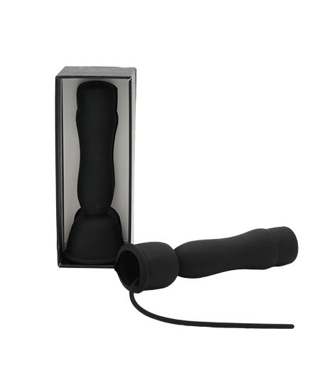 Bougie Rechargeable Vibrating Head with Urethral Sound in Black Medical Grade Silicone Default Title Sounding Rods