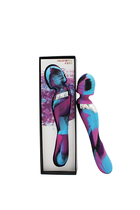 Colourful Camo Beja 2in1 (Blue) – Rechargeable Multi-Purpose Vibrator Default Title > Vibrators > Standard Vibrators
