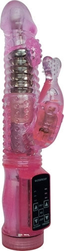 Mermaid Rabbit Pink Waterproof Silicone Vibrator with Rotating Spiral Shaft and Multi-Speed Modes Default Title VIBRATORS-RABBIT-MULTI