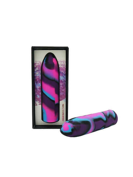 Colourful Camo Tracer Bullet – Rechargeable Powerful Vibrator with 12 Functions Default Title > Vibrators > Mini Vibrators Main image