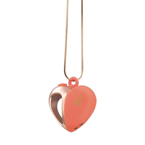 LAPDANCE Heart Pendant Wearable Necklace Vibrator Rose Gold 3.8cm STIMULATORS