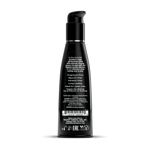 Wicked Ultra Silicone Lubricant 120 Milliliter 4 Ounce Bottle Silicone Lubricant