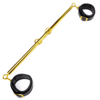 Lux Fetish Solid Gold Expandable Spreader Bar Set With Detachable Cuffs – Bondage Set > Bondage Gear > Restraints