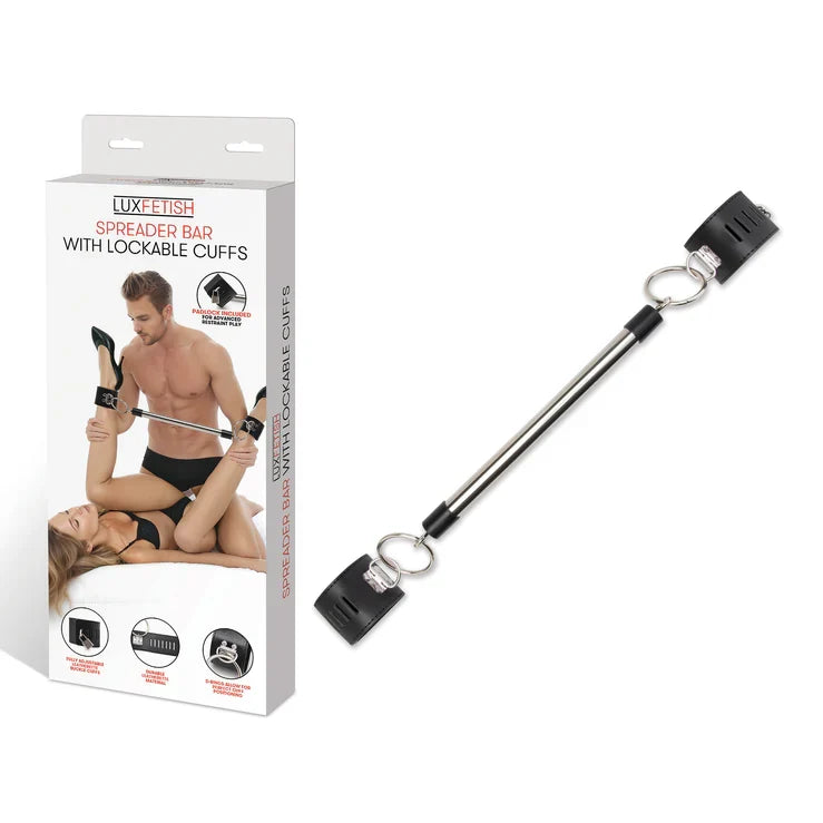 Lux Fetish Spreader Bar With Lockable Padded Cuffs – Bondage Restraint > Bondage Gear > Restraints