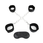 Lux Fetish Deluxe Chain Hogtie With Adjustable Soft Black Restraint Cuffs and Blindfold > Bondage Gear > Restraints