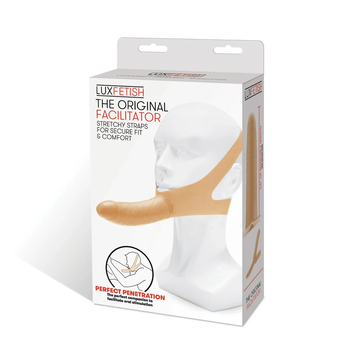 Lux Fetish The Original Facilitator Cream 5.5 Inch Realistic Dildo with Adjustable Head Straps > Bondage Gear > Gags and Bits