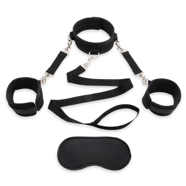 Lux Fetish Collar and Leash Set with Removable Cuffs – Bondage Accessory > Bondage Gear > Collars & Leashes Main image