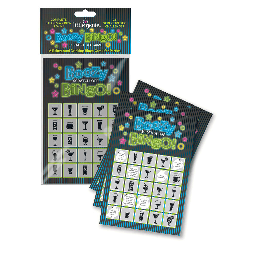 Boozy Bingo Drinking Game with 8 Scratch-Off Cards Default Title > Novelties > Games