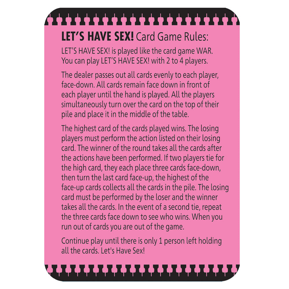Let's Have Sex Card Game for Couples Fun > Novelties > Card Games