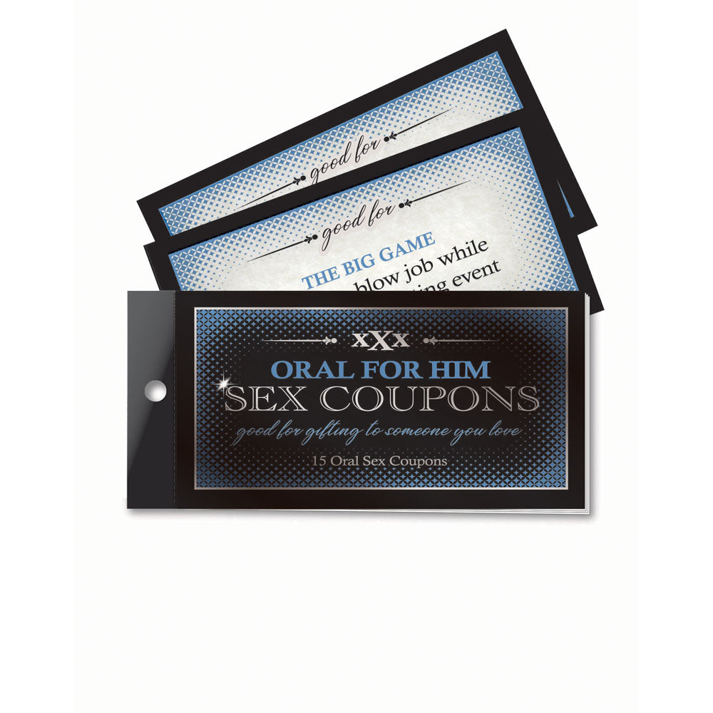 Oral For Him Erotic Sex Coupons Set of 15 Adult Intimacy Games Default Title Novelties