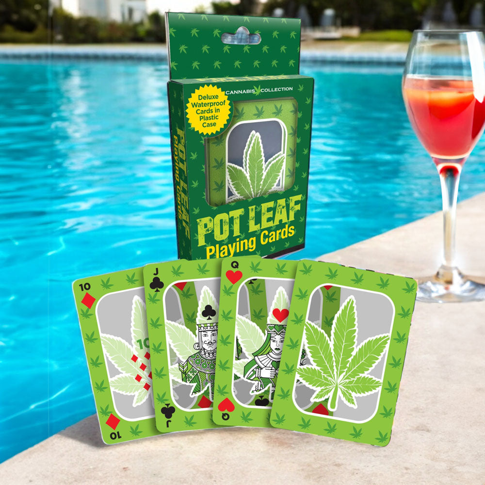 Pot Leaf Waterproof Playing Cards for Adult Party Games Playing Cards