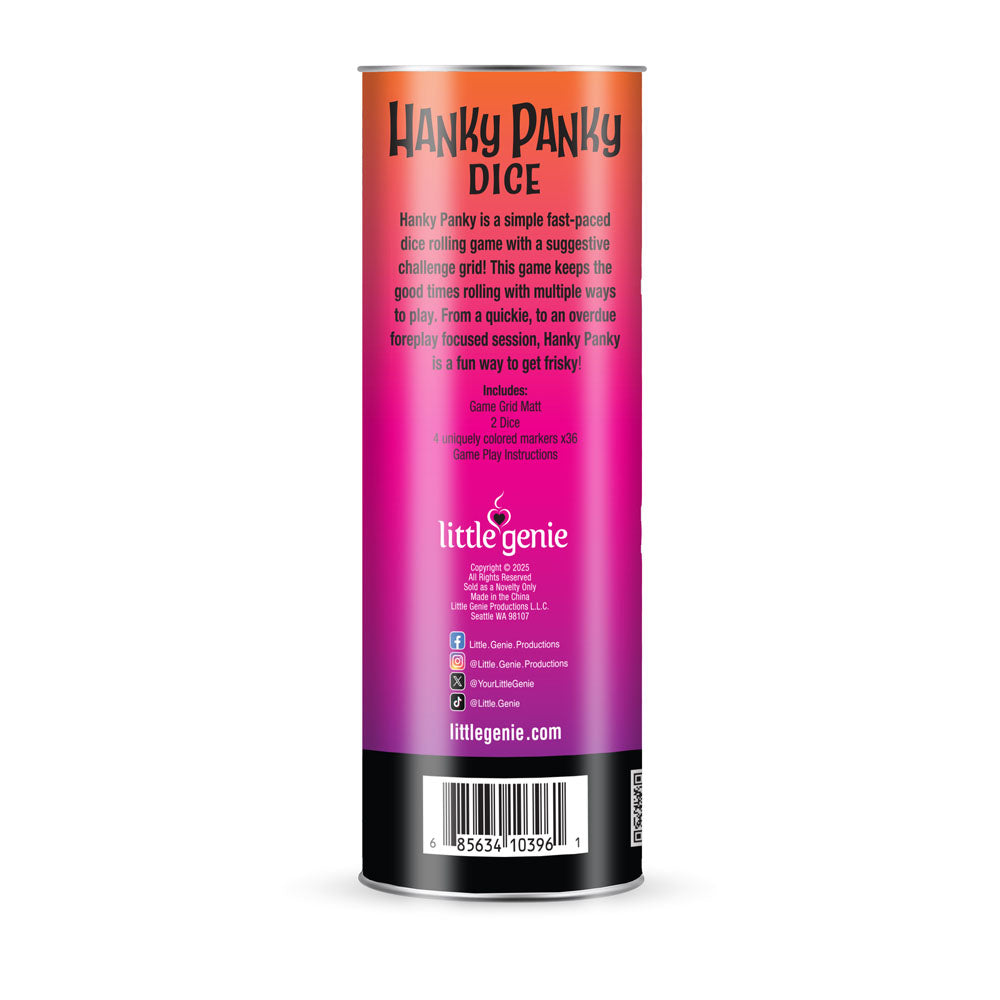 Hanky Panky Dice Game with Cheeky Challenges > Novelties > Games