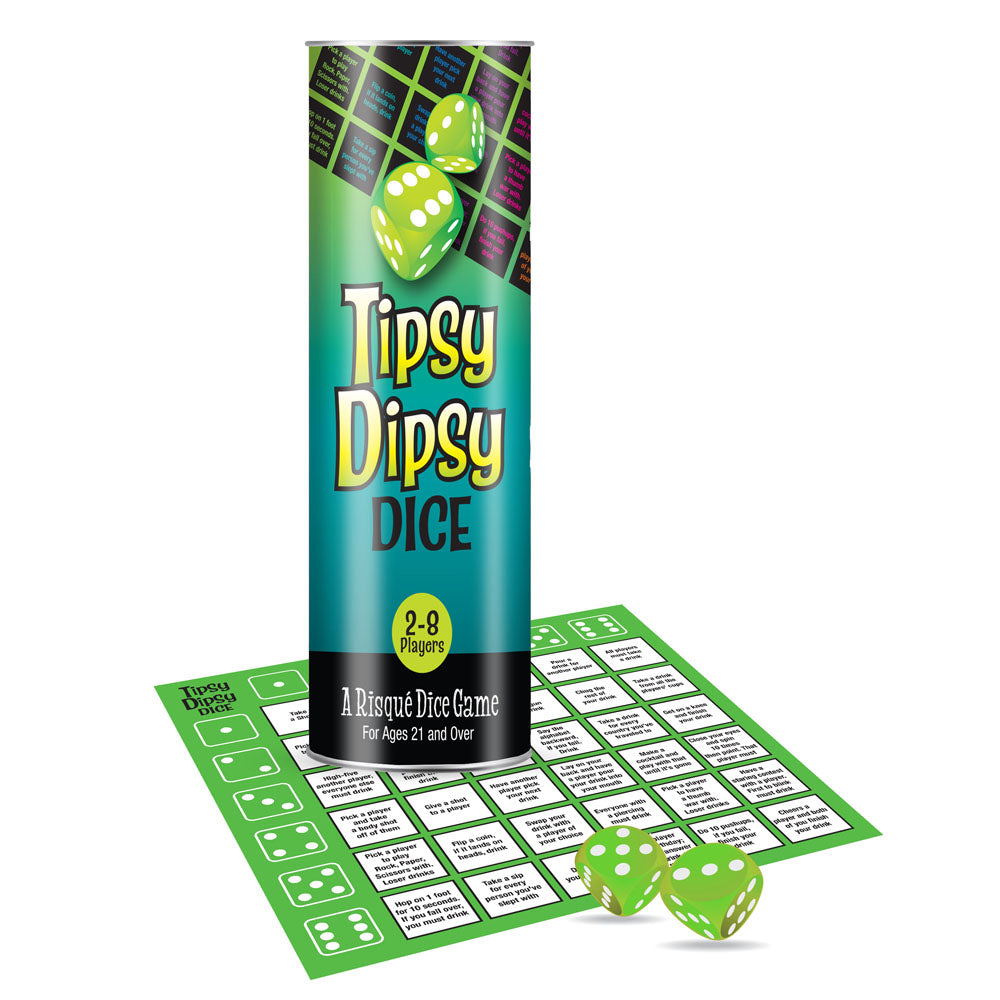 Tipsy Dipsy Dice Drinking Game – Compact Spill-Resistant Mat and Dice Set Default Title > Novelties > Games Main image