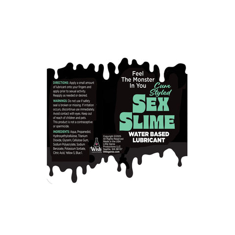 Sex Slime Cum Style Creature Lube 60 Milliliters Water Based Lubricant Speciality Lubricants