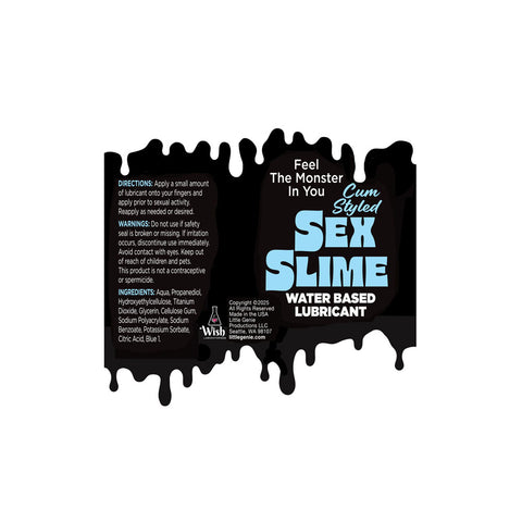 Sex Slime Cum Style Creature Lube 120 Milliliter Water Based Lubricant Speciality Lubricants