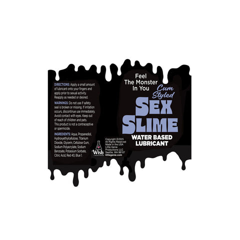 Sex Slime Cum Style Creature Lube 60 Milliliter Water Based Lubricant Speciality Lubricants