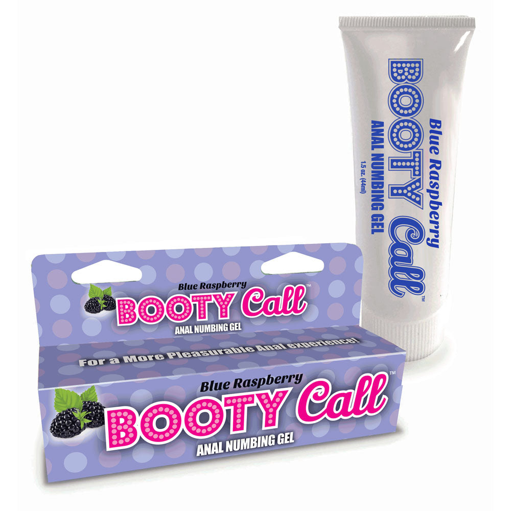 Booty Call Blue Raspberry Flavored Anal Numbing Gel – 44 ml Gel > Lube > Anal