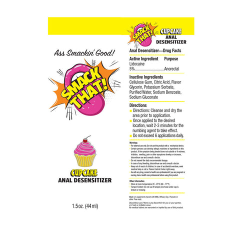 Smack That Anal Desensitiser Cupcake Flavored 44 ml Tube ENHANCERS