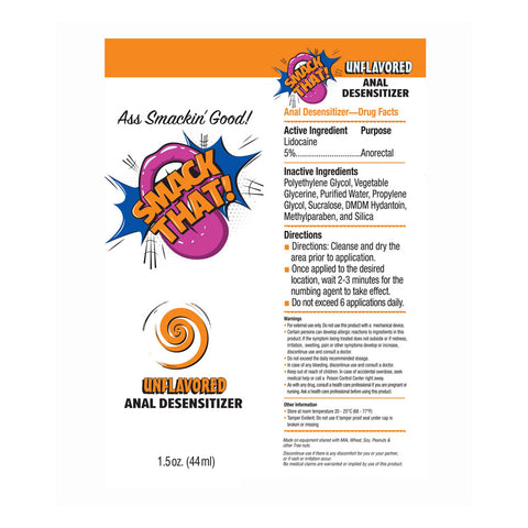 Smack That Anal Desensitiser Unflavoured 44 ml Tube ENHANCERS