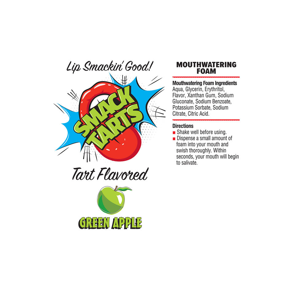Smack Tarts Mouthwatering Foam (Sour Green Apple) – Flavored Oral Spray 2.7 Oz > Lube > Oral Gels & Sprays